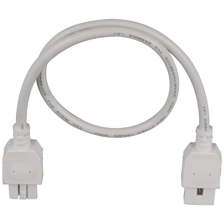 Image 1 MXInterLink4 White 18 inch Under Cabinet Light Connector Cord