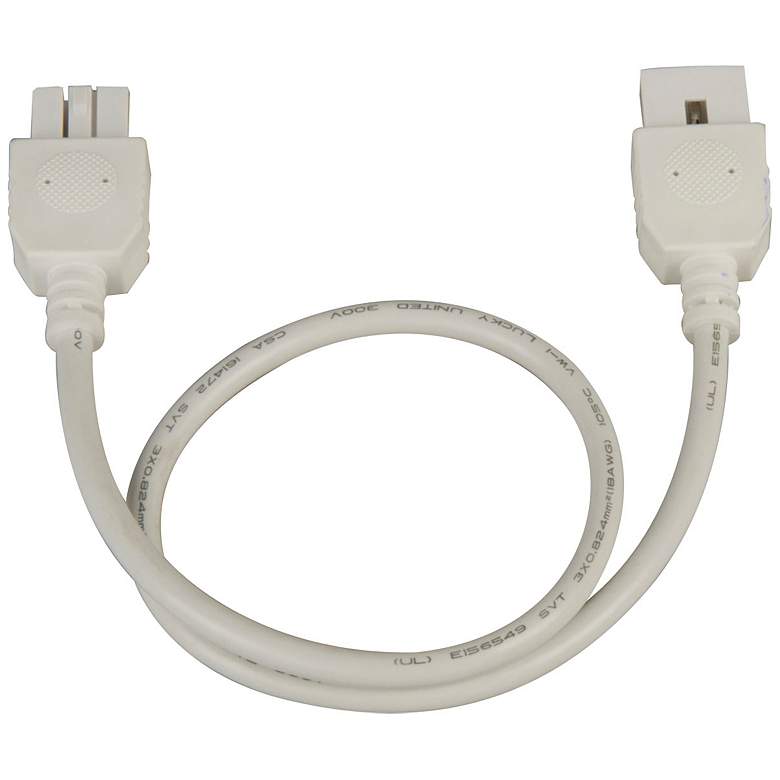 Image 1 MXInterLink4 White 18 inch Under Cabinet Light Connector Cord