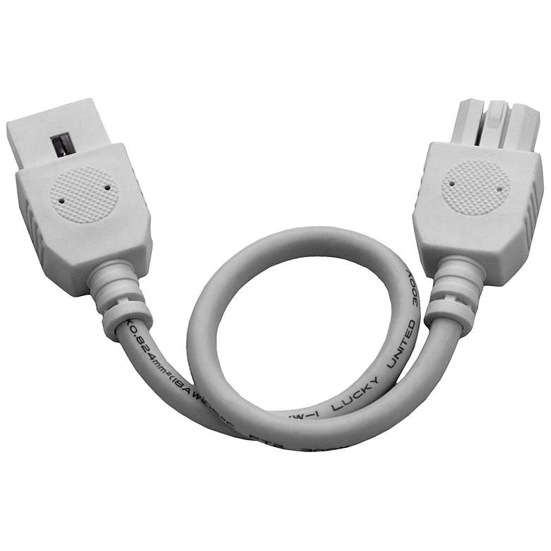 Image 1 MXInterLink4 White 9" Under Cabinet Light Connector Cord