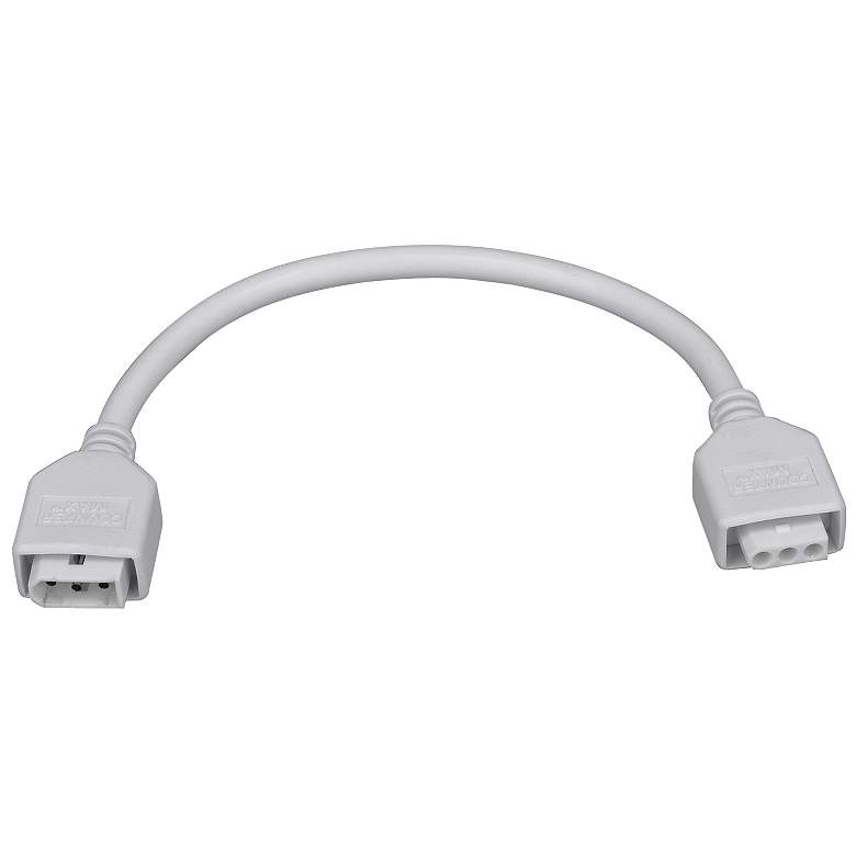 Image 1 MXInterLink5 White 9 inch Under Cabinet Light Connector Cord