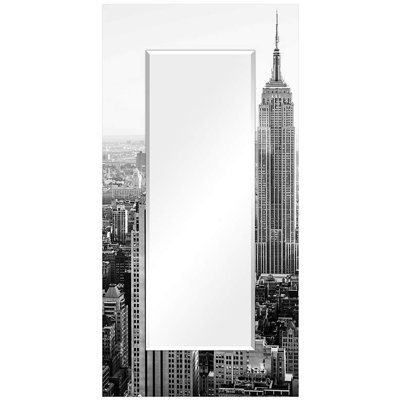 Image 2 My N.Y. Tempered Art Glass 36 inch x 72 inch Rectangular Wall Mirror