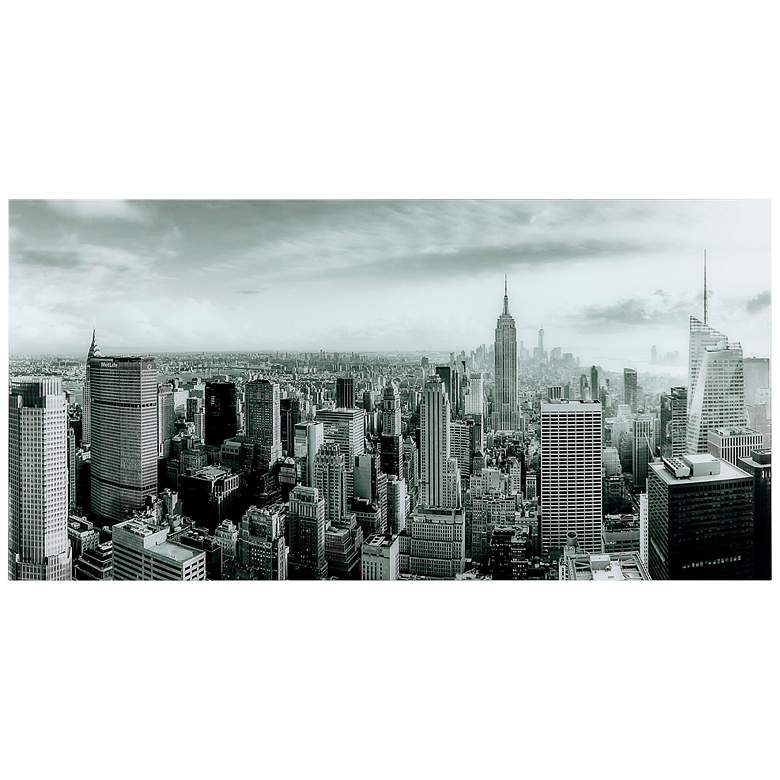 Image 2 My New York 74 1/2"W Free Floating Tempered Glass Wall Art
