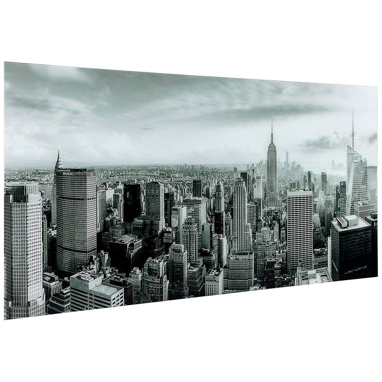 Image 4 My New York 74 1/2"W Free Floating Tempered Glass Wall Art more views