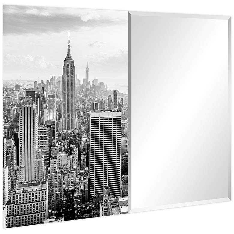 Image 2 My New York Rectangular Beveled Mirror on Printed Tempered Art Glass more views
