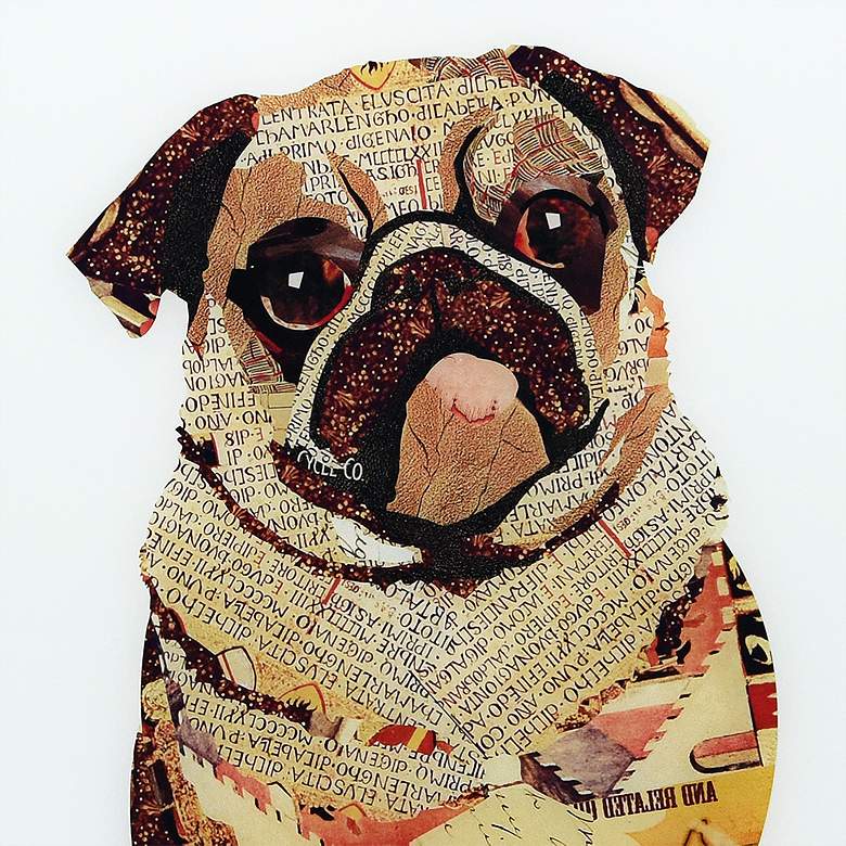 Image 2 My Puggy 24" Square Reverse Printed Glass Wall Art more views