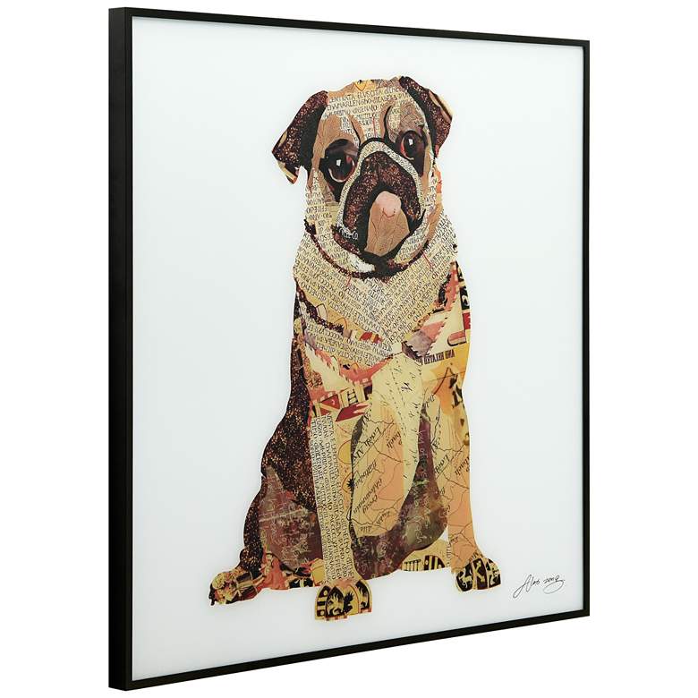 Image 3 My Puggy 24 inch Square Reverse Printed Glass Wall Art more views