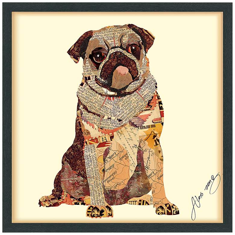Image 2 My Puggy 25" High Dimensional Collage Framed Wall Art