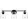 Myers 24 1/2" Wide Matte Black 3-Light Bath Light