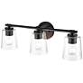 3_Myers 24 1/2" Wide Matte Black 3-Light Bath Light more views