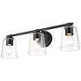 4_Myers 24 1/2" Wide Matte Black 3-Light Bath Light more views