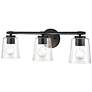 5_Myers 24 1/2" Wide Matte Black 3-Light Bath Light more views