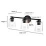6_Myers 24 1/2" Wide Matte Black 3-Light Bath Light more views