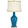 Mykonos Blue Anya Table Lamp with Relaxed Wave Trim
