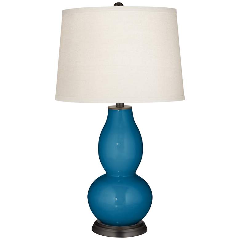 Image 2 Mykonos Blue Double Gourd Table Lamp