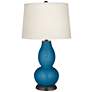Mykonos Blue Double Gourd Table Lamp