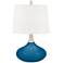 Mykonos Blue Felix Modern Table Lamp with Table Top Dimmer