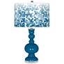 Mykonos Blue Mosaic Giclee Apothecary Table Lamp