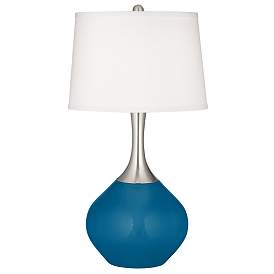 Image2 of Mykonos Blue Spencer Table Lamp with Dimmer