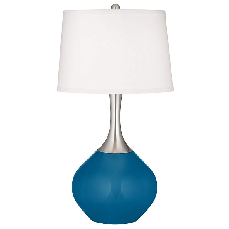 Image 2 Mykonos Blue Spencer Table Lamp with Dimmer