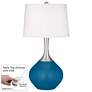 Mykonos Blue Spencer Table Lamp with Dimmer
