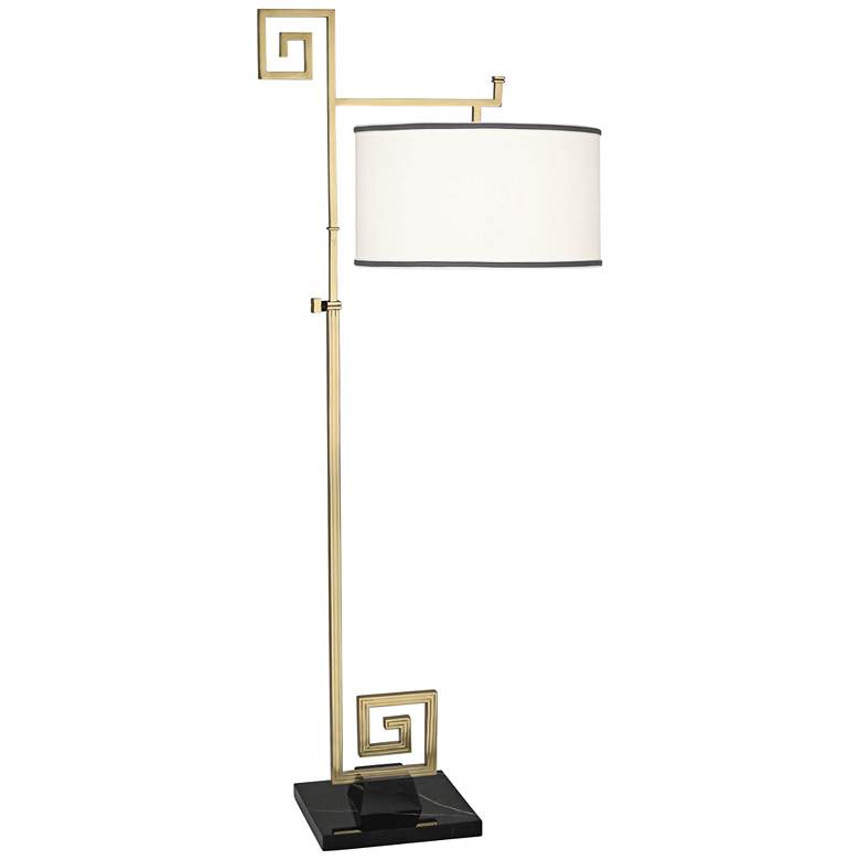 Image 1 Mykonos Modern Brass and Black Marble Floor Lamp