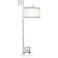Mykonos Polished Nickel and White Marble Floor Lamp