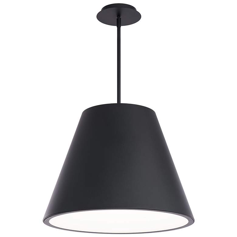 Image 1 Myla 15"H x 20"W 1-Light Outdoor Pendant in Black