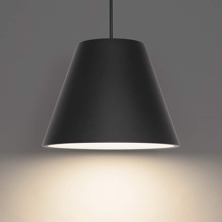 Image 3 Myla 15"H x 20"W 1-Light Outdoor Pendant in Black more views