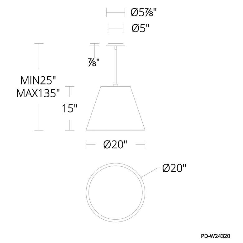 Image 6 Myla 15"H x 20"W 1-Light Outdoor Pendant in Black more views