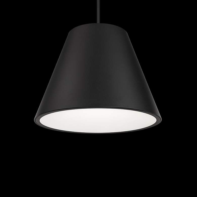 Image 4 Myla 15"H x 20"W 1-Light Outdoor Pendant in Black more views