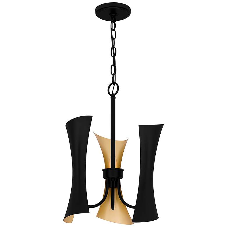 Image 2 Myla 3-Light Matte Black Pendant Light