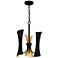 Myla 3-Light Matte Black Pendant Light