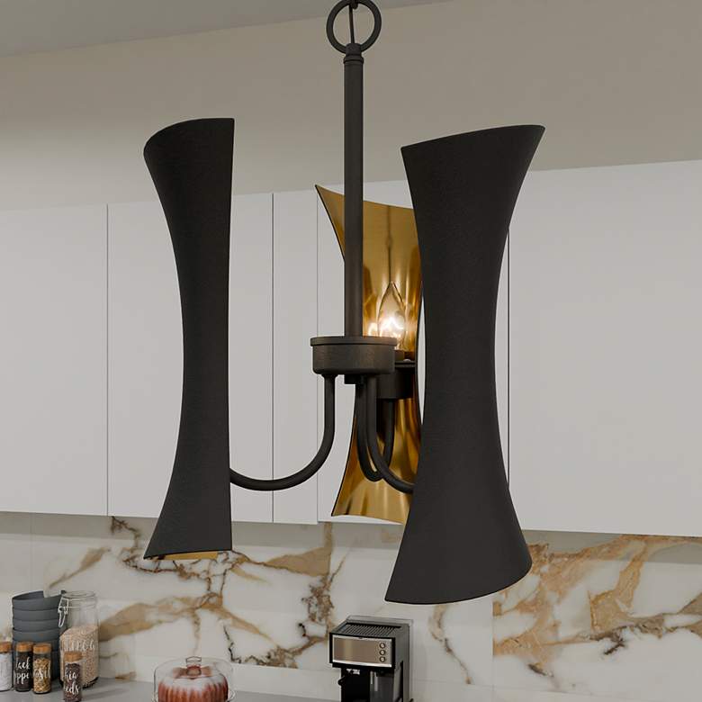 Image 1 Myla 3-Light Matte Black Pendant Light