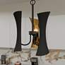 1_Myla 3-Light Matte Black Pendant Light