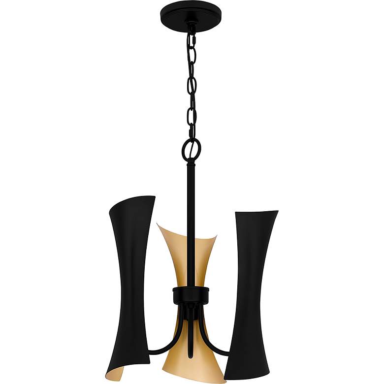 Image 3 Myla 3-Light Matte Black Pendant Light more views