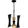 3_Myla 3-Light Matte Black Pendant Light more views
