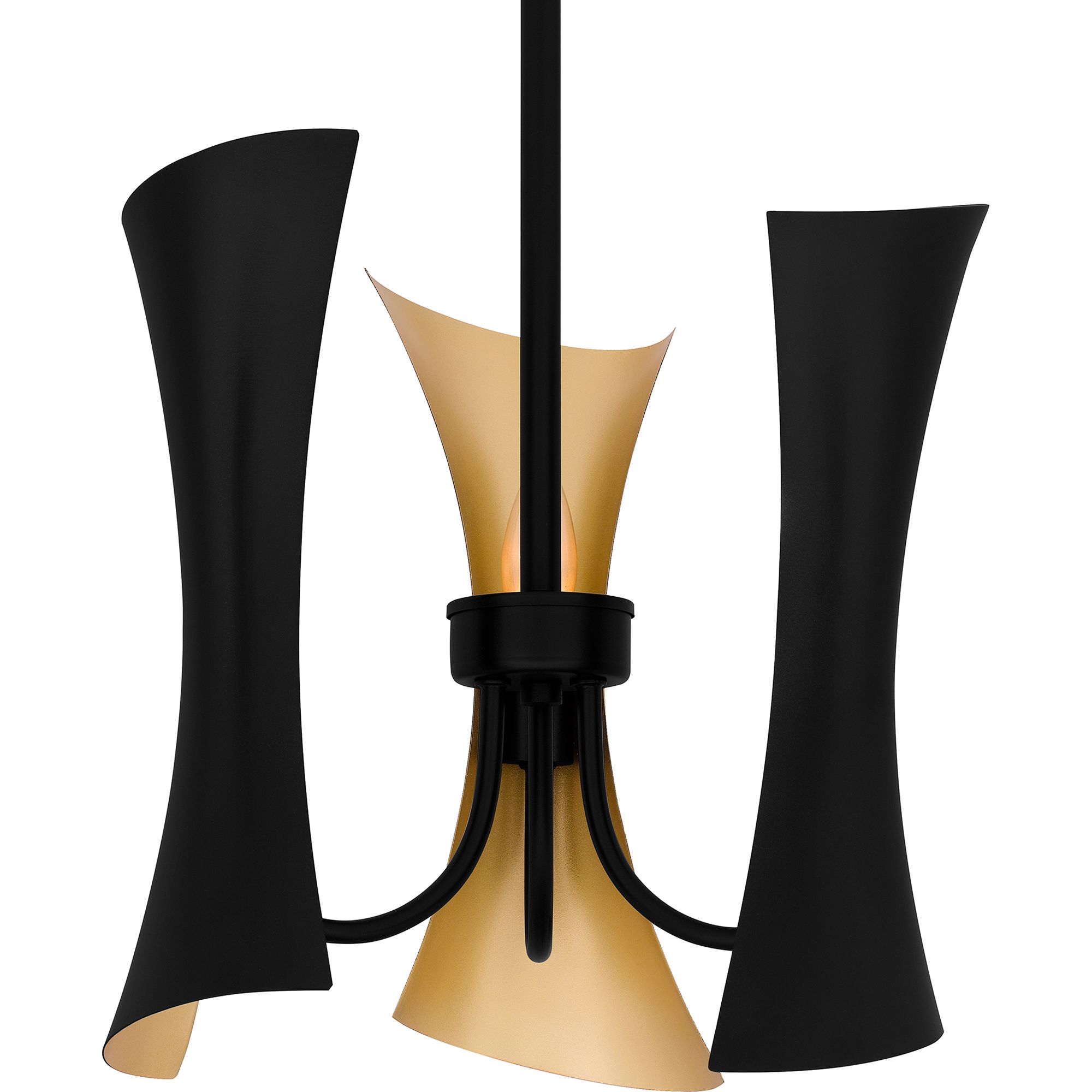 Myla 3-Light Matte Black Pendant Light