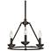 Myland 15" Wide Bronze Metal 3-Light Pendant Chandelier