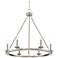 Myland 27" Wide Brushed Nickel Metal 6-Light Chandelier