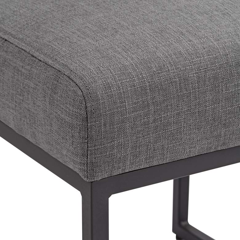 Image 5 Myles Grey Fabric and Black Metal Dining Chair more views