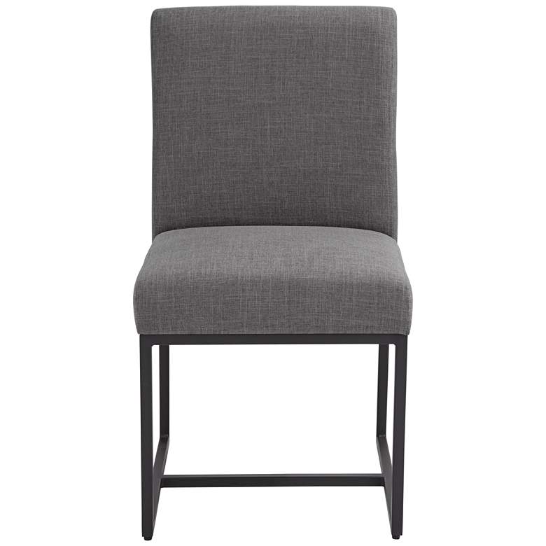 Image 7 Myles Grey Fabric and Black Metal Dining Chair more views