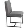 Myles Grey Fabric and Black Metal Dining Chair