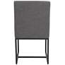Myles Grey Fabric and Black Metal Dining Chair