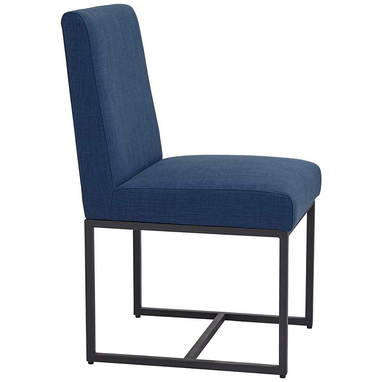 Image 7 Myles Navy Blue Fabric Dining Chairs Set of 2 more views