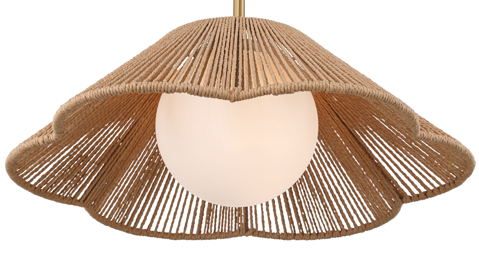 Image 6 Mylinh 22 1/4" Wide Natural Rope and Soft Gold Coastal Pendant Light more views