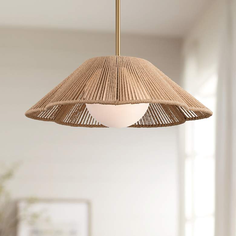 Image 2 Mylinh 22 1/4" Wide Natural Rope Pendant Light