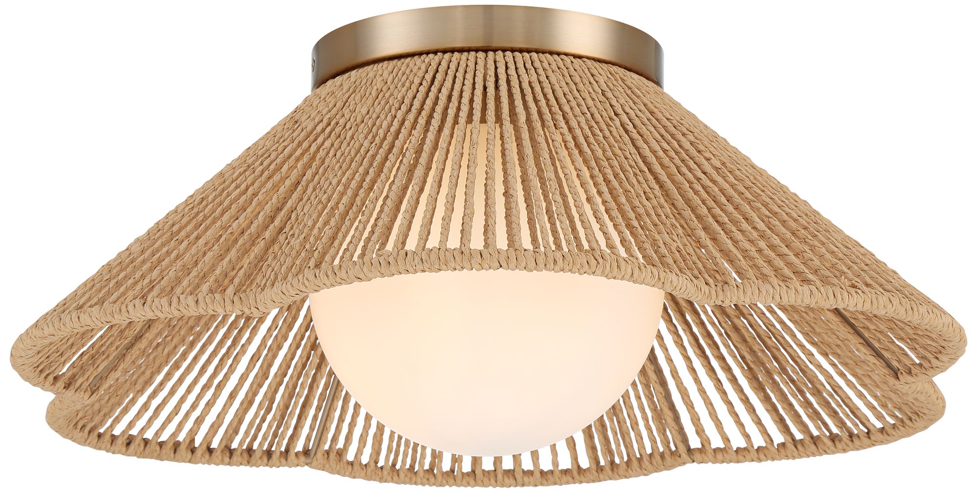 Image 3 Mylinh 22" Wide Natural Rope and Soft Gold Coastal Pendant Light