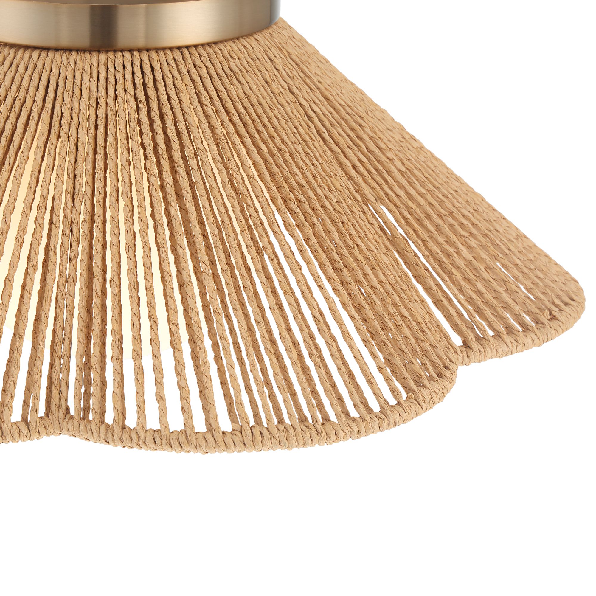Image 4 Mylinh 22" Wide Natural Rope and Soft Gold Coastal Pendant Light more views