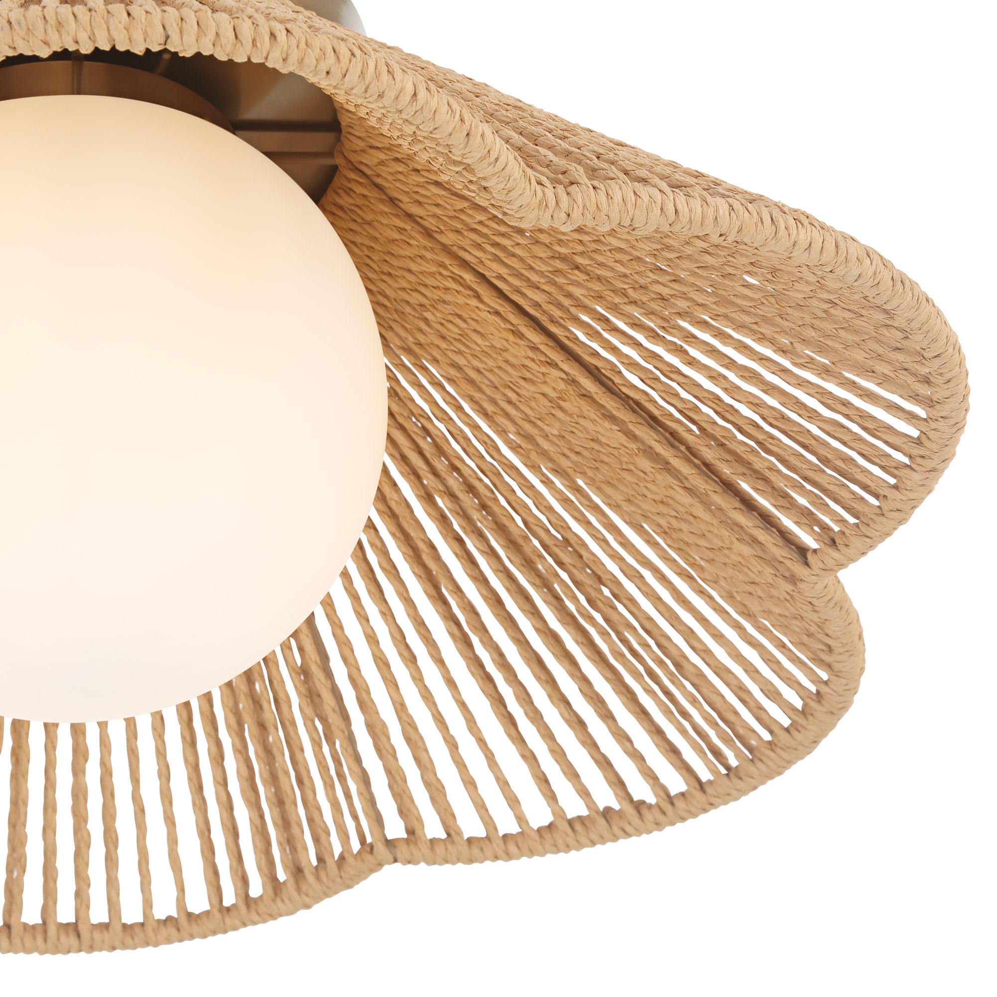 Image 5 Mylinh 22" Wide Natural Rope and Soft Gold Coastal Pendant Light more views