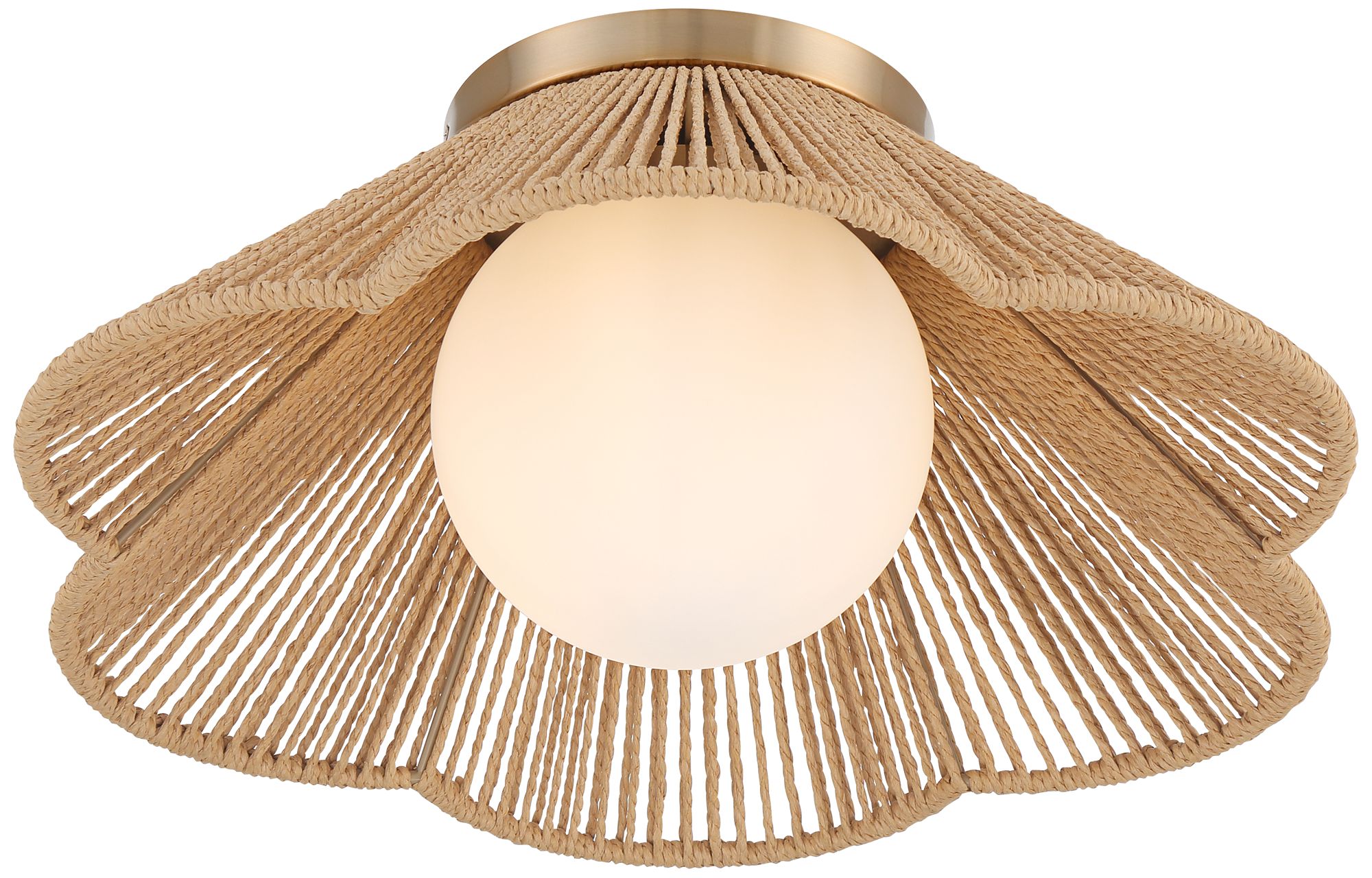 Image 7 Mylinh 22" Wide Natural Rope and Soft Gold Coastal Pendant Light more views